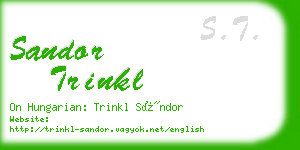sandor trinkl business card